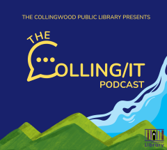 logo for the Collingwood Library podcast