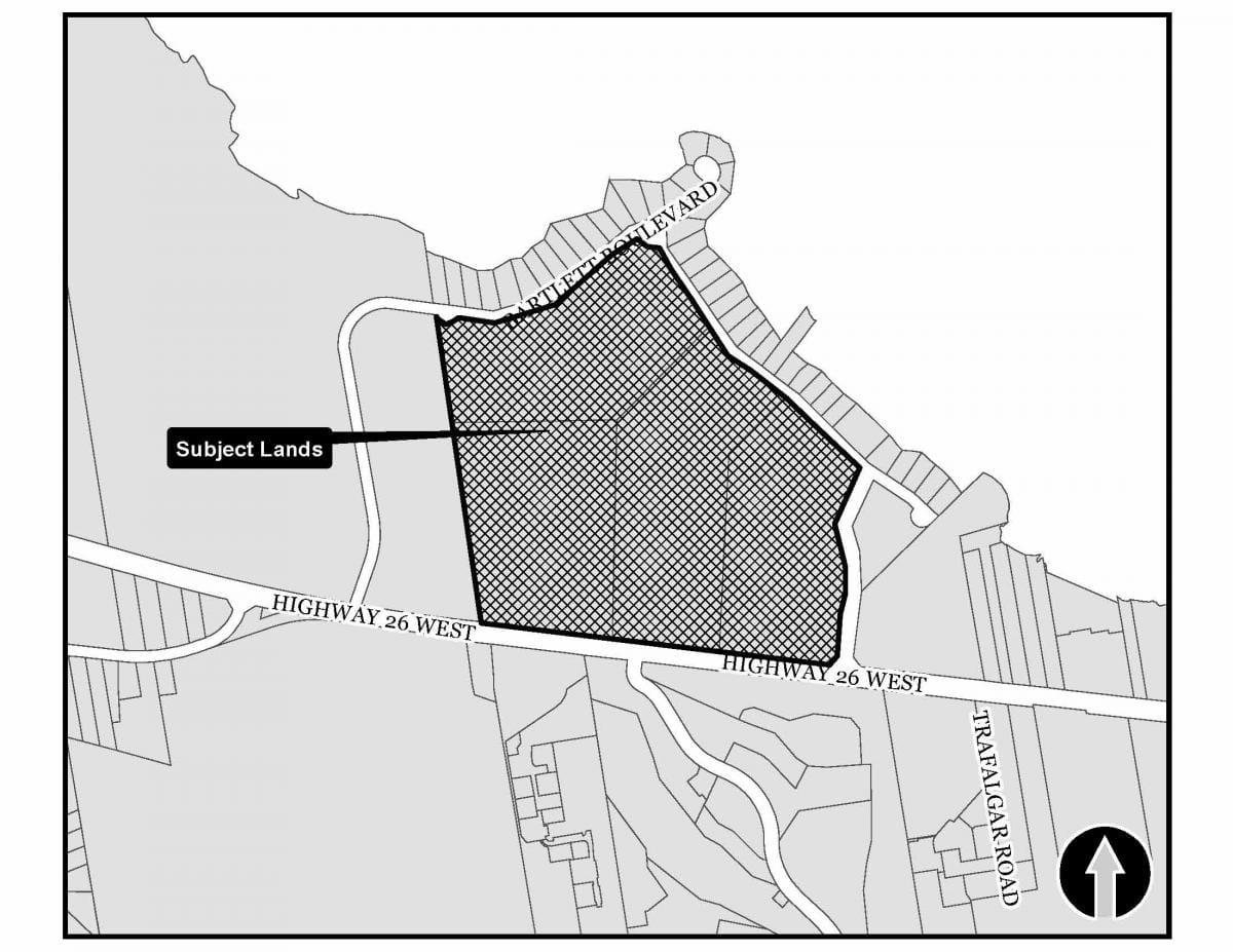 Location Map for The Preserve at Georgian Bay located approximately at 11700 Highway 26 West