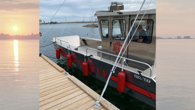 fire boat docked