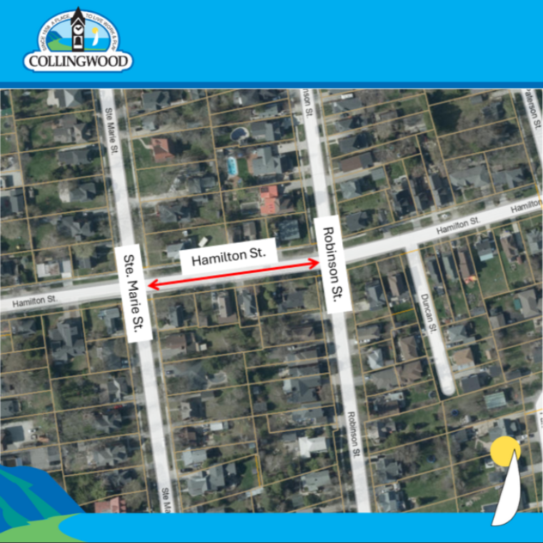 map of hamilton street closure