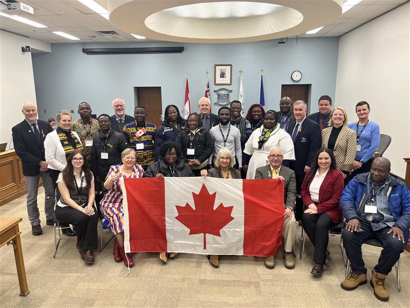 group of Collingwood Council, Staff, and delegates from Ghana