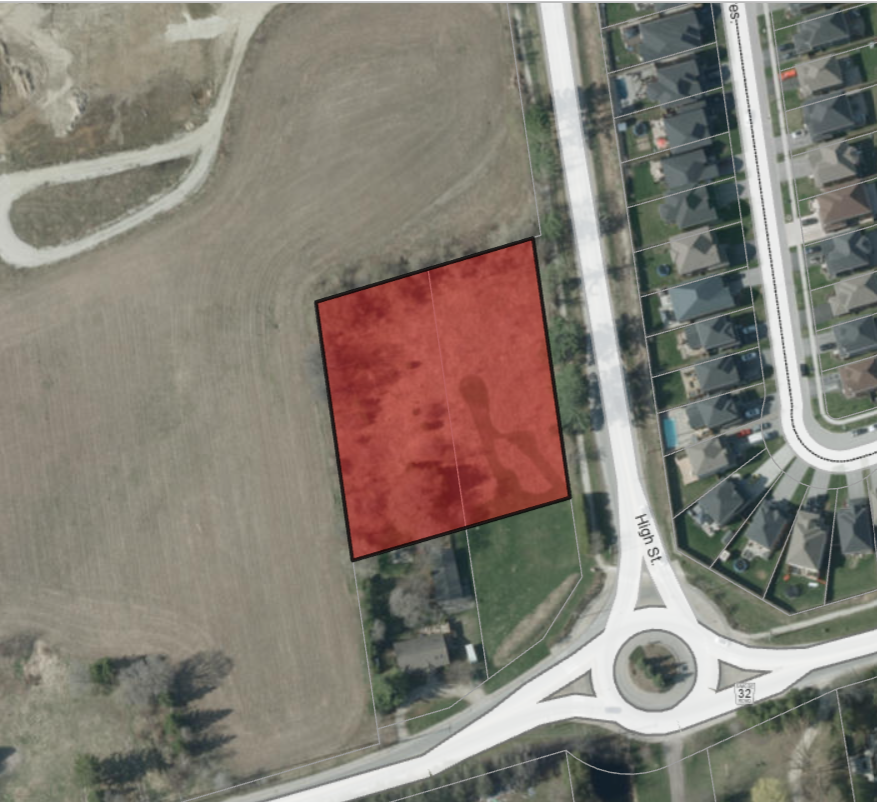 Aerial imagery of the High and Poplar Sideroad Lands