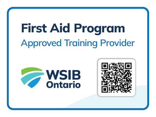 first aid program approved training certificate and QR code