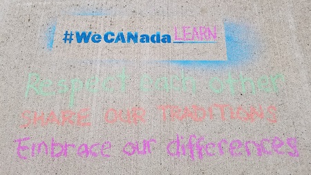 We CANada sidewalk chalk